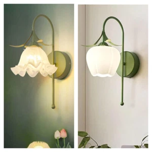 Nordic Style Elegant Floral Shape Wall Sconce Home Art Decor Wall Mounted Light - Picture 1 of 14