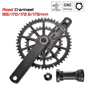 165/170/172.5/175mm Crank Length Road Bicycle Crankset 50-34T Chainring with BB - Picture 1 of 31