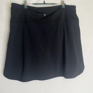 Athleta Fairway Golf/Tennis Skort Black Women's 1X Lined Shorts/Skirt Pockets - Picture 1 of 8