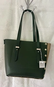 Neu mit Etikett Pop Bag Marke by J&C hellbraun olivgrün Leder Tasche mit zwei Henkeln Italien neu - Bild 1 von 12