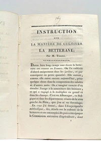 Instruction culture betterave Extraction du sucre Alcohol et vin Paris 1811 - Picture 1 of 8