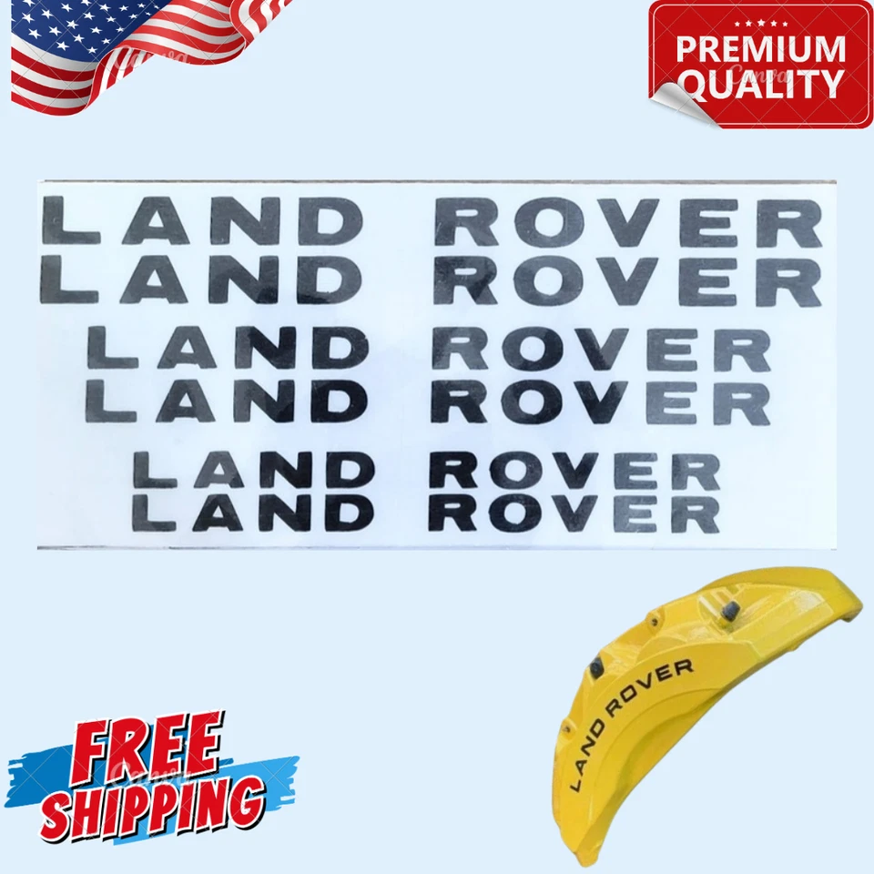 6 x Calcomanías adhesivas de pinza de freno estilo recto Land Rover pegatinas de coche Foto 1 de 4