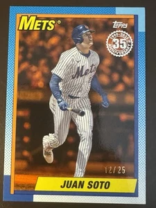 JUAN SOTO Arancione COLORE MATCH 21/25 SPP! 2025 Topps Serie 2 Mets 1990 #90B2-14 - Foto 1 di 2