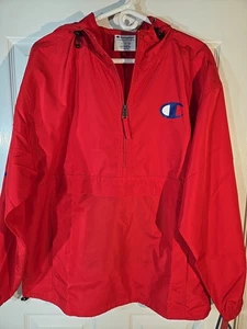 Windbreaker Hoodie Champion Men’s Size LG Wind/Water RESISTANT NWT - Picture 1 of 8