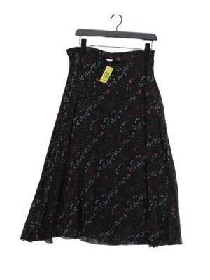John Lewis Women's Maxi Skirt UK 16 Black Floral 100% Polyester Long Maxi - Image 1 of 4