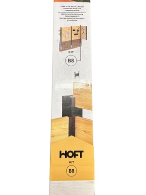 HOFT 96 in. Black Aluminum In-Ground Fence Corner Post and Hardware - Kit B8 - Image 1 of 2