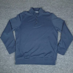 Travis Mathew Sweater Mens Large Gray Henley Mock Neck Fleece Pullover Golf - Picture 1 of 10