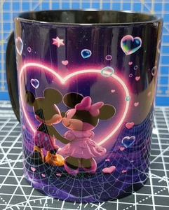 Mickey & Minnie Mouse Lila Liebe Herz Tasse Disney Paar Kaffee Tee Tasse - Bild 1 von 1