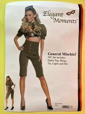 Elegante Momentos General Travesura Disfraz Mujer Pequeño 5 Piezas Uniforme Militar  Foto 1 de 4