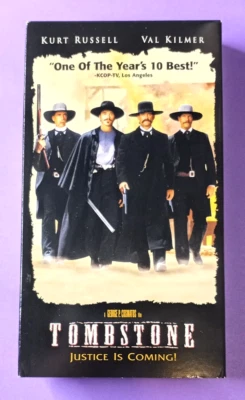 TOMBSTONE VHS Movie Tape Western Action Drama KURT RUSSELL VAL KILMER VG-EX+ Foto 1 de 2