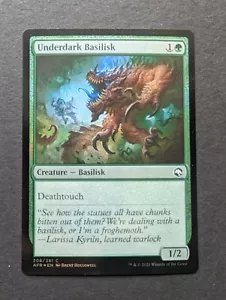 Magic the Gathering UNDERDARK BASILISK FOIL Adventures in the Forgotten Realms - Picture 1 of 3