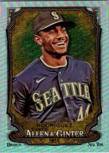 2024 TOPPS ALLEN & GINTER #1 JULIO RODRIGUEZ MARINIERS FOIL CARD - Picture 1 of 2