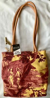 Mood’s Paul Mayer Women’s Bag Tote Yellow Red Fishing Village Spain New Tags - Image 1 of 4
