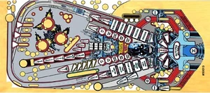 Máquina de pinball Williams Terminator 2 superposición de campo de juego - Imagen 1 de 9