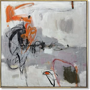 Abstract Painting Minimalist Wall Art Trendy Wall Art Home Decor 45.5x45.5" - Picture 1 of 8