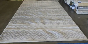 IVORY / SILVER 9' X 12' Stained Rug Reduced Price 1172603266 ADR107B-9 - Picture 1 of 4