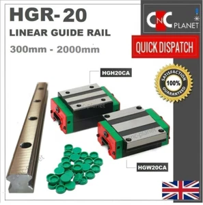 HGR SERIES 20mm LINEAR BEARING GUIDE SLIDE RAIL CARRIAGE BLOCK HGW20CA HGH20CA - Picture 1 of 13