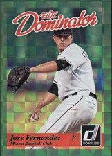 2014 Donruss Elite Dominator Miami Marlins Baseball Card #10 Jose Fernandez/999
