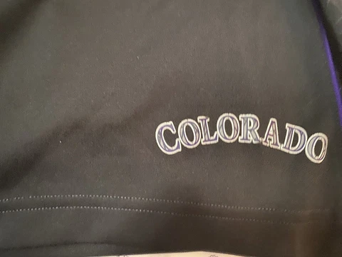 Authentic MLB Colorado Rockies size xl black with purple Majestic mens shorts Cover