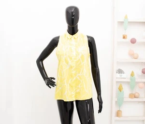 LEVI'S Yellow Blouse Floral Sleeveless Shirt LEVI STRAUSS size S - Bild 1 von 9