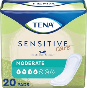 Tena Sensitive Care Pads Moderate Absorbency 20 Count - Picture 1 of 13