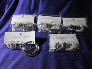 FASHION EARRINGS WHOLESALE LOT OF 30 NEW HOOP PIERCED ERS LOT JN#43 - Picture 1 of 6