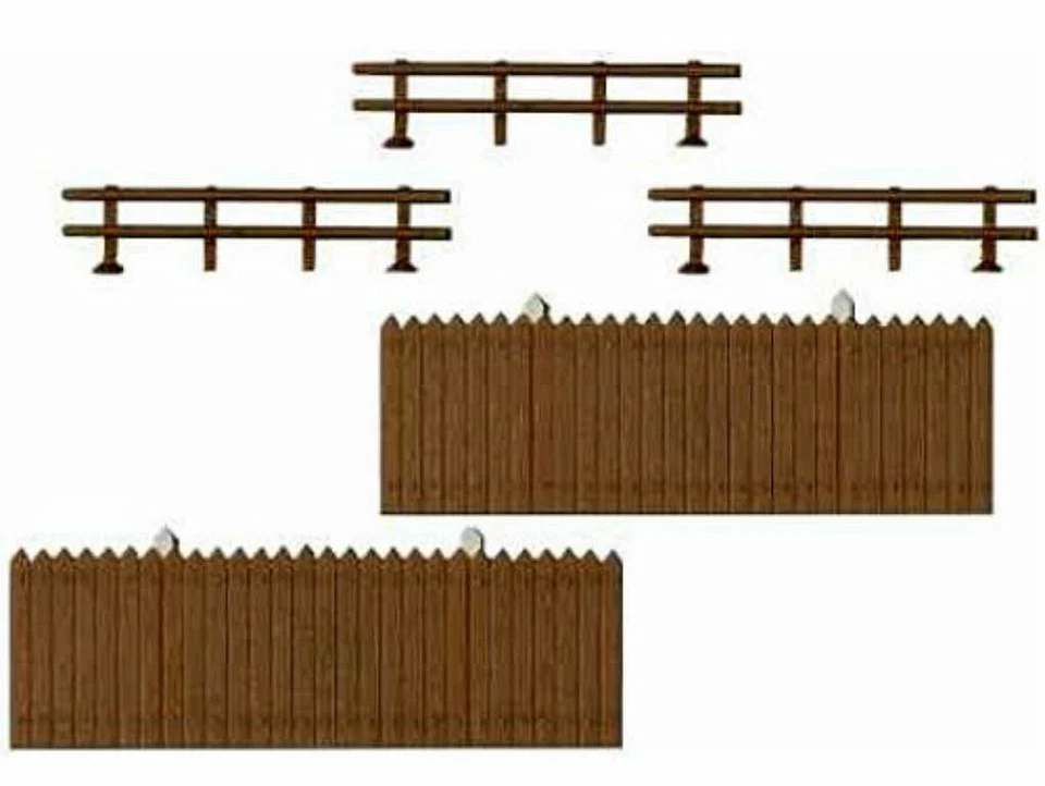 Busch 6015 Bretterzaun Zäune Zaun braun H0 Bausatz Neu - Bild 1 von 1