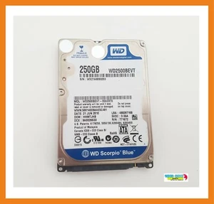 Disco Duro Western Digital DW SCORPIO BLUE 250GB 5400 RPM HDD SATA WD2500BEVT - Afbeelding 1 van 1