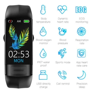 P11 Plus ECG + PPG Smart Armband Blutdruck Herzfrequenz Monitor Fitness Tracker - Zdjęcie 1 z 20