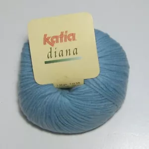 LOT of 10 balls of Katia DIANA Angora Blend knitting yarn color #14 BLUE - Picture 1 of 1