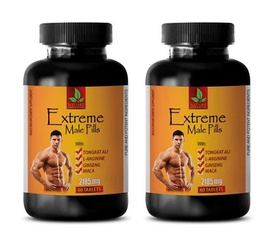 NATURE SUPPLEMENTS sport supplements - EXTREME MALE PILLS 2185mg - black ginseng - 2 Bottles