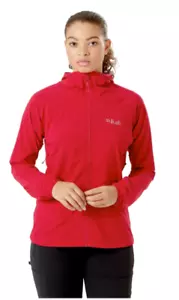 Rab Womens Borealis Jacket Red Hooded Zip Lightweight Softshell US Sz Large UK14 - Picture 1 of 3