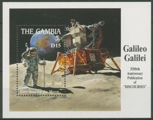 Gambia 1988 Buch "Discourses" Galileo Galilei Block 59 postfrisch (C62430) - Foto 1 di 1