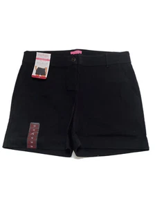 ISAAC MIZRAHI Black Tailored Flat Front Dress Shorts Size 14 NWT Womens - Picture 1 of 12
