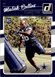 2016 Maliek Collins Dallas Cowboys Donruss Rookie Football Card # 332