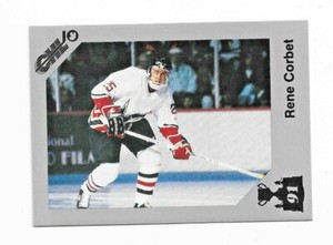 CHL Playercard - 1991 - René Corbet - Drummondville #105 - Adler Mannheim