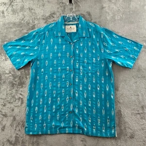 Territory Ahead Southwestern Short Sleeve Button Shirt Mens L Turquoise Green - Picture 1 of 5