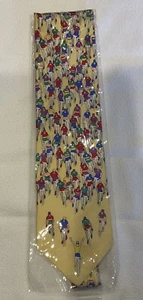 Alynn NecK Wear "Wheel Men" 100% Silk Tie Made In USA NEW Bike Racing - Picture 1 of 3
