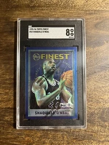 Sgc 8 SHAQUILLE O'NEAL SHAQ 1995 TOPPS FINEST #32 BASE CARD WITH COATING NBA HOF - Picture 1 of 2