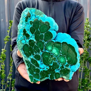 7.2LB Natural Chrysocolla/Malachite Transparent Cluster Rough Mineral Sample - Picture 1 of 14