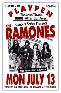 THE RAMONES 1981 PLAYPEN Diamond Beach NJ CONCERT POSTER Wildwood NJ - Picture 1 of 3