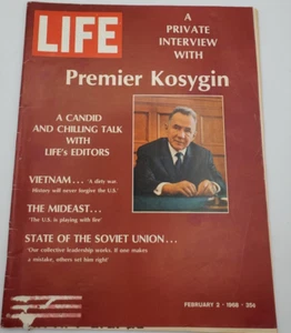Life Magazine 2. Februar 1968 Ein privates Interview mit Premier Kosygin Ephemera - Bild 1 von 5