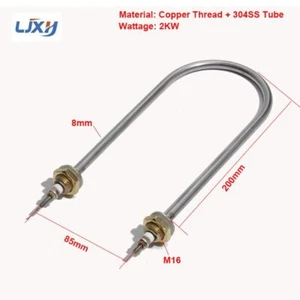 U Type M16 Electric Heat Pipe Copper Heating Element 304 Stainless Steel U-Shape - Picture 1 of 17