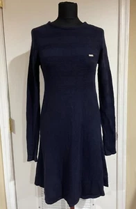 NWOT Armani Junior navy blue wool bland knit dress Sz 16A 175cm - Picture 1 of 10