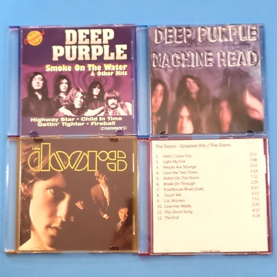 Deep Purple and The Doors CD Lot of 4 Alterative Rock Pop Music Greatest Hits Foto 1 de 4