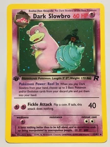 1. Edition Holo Dark Slowbro - Ungraded NM - Partial Swirl - Team Rocket 12/82 - Bild 1 von 8
