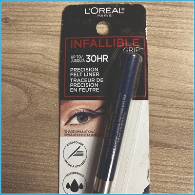 L'Oreal Infallible Grip Eye Liner Precision Felt Liquid 615 Blue Waterproof - Image 1 of 4