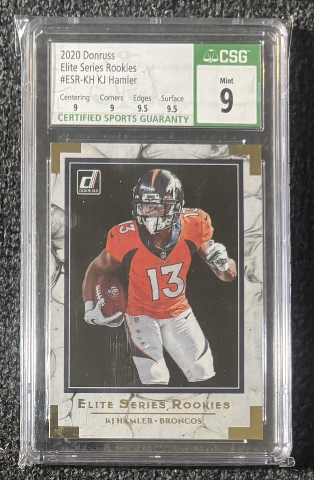 2020 Panini Donruss Elite Series Rookies KJ Hamler RC #ESR-KH Broncos RC CSG 9 - Image 1 of 1