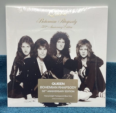 Queen - Bohemian Rhapsody 7" Blue Vinyl 50Th Anniversary Edition - Image 1 of 4