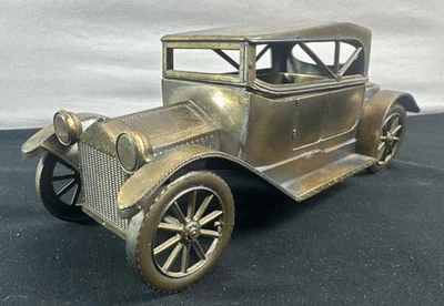 1912 Cadillac Brass Tabletop Novelty Lighter & Ashtray - Made in Japan - Image 1 of 4